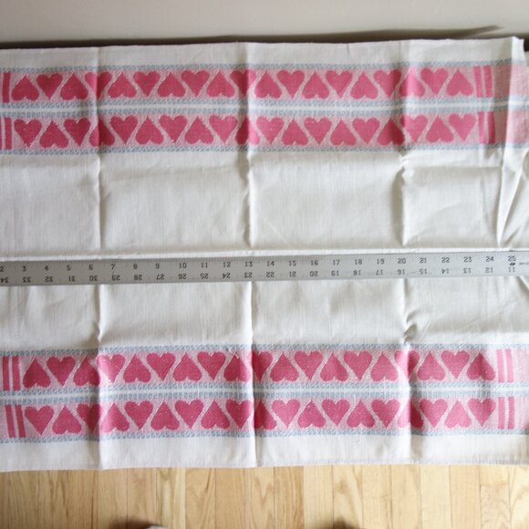 New Made in Poland Cotton / Linen Heart Kitchen Dish Towel - Picture 5 of 6